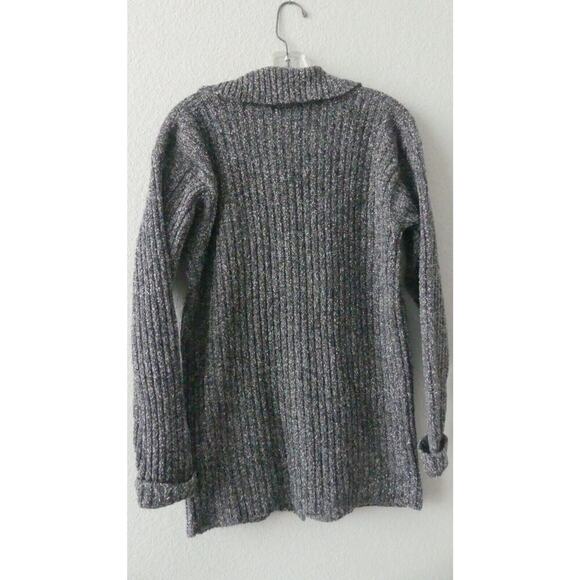 Vtg Partners Tweed Button Front Cardigan Pockets Oversize Size Small - Picture 6 of 9